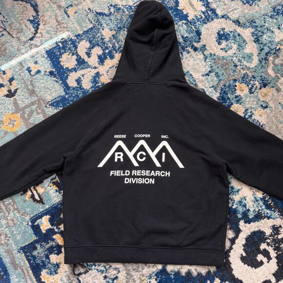 Reese Cooper Boxy Hoodie Black Sz Small Made in USA - Picture 3 of 5